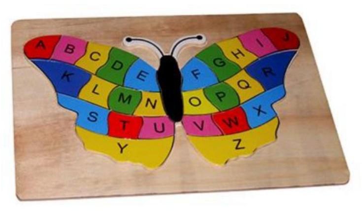 Tiktoktrading Wooden Puzzle- Alphabet Butterfly
