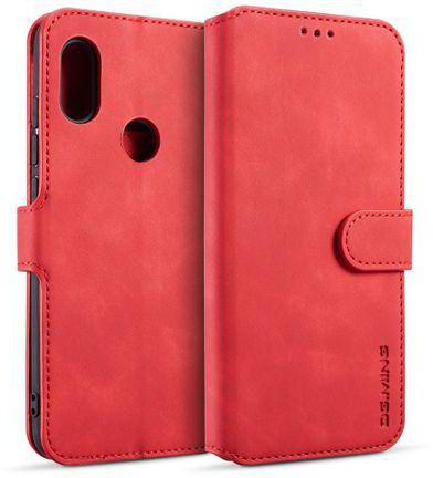 DG.MING Retro Oil Side Horizontal Flip Case For Xiaomi Redmi Note 6 Pro, With Holder & Card Slots & Wallet (Red)