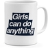 Loud Universe Girls Can Do Anything Ceramic Mug - White/Black
