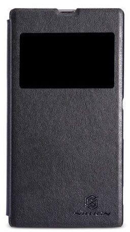 Sony Xperia Z1 S-View Nillkin Stylish S-View Style Leather Case Cover [Black]