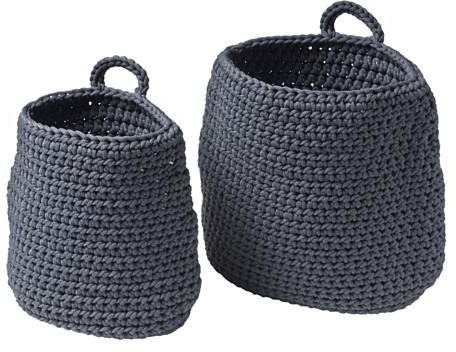 NORDRANA Basket, set of 2, grey