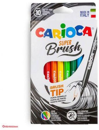 طقم أقلام تلوين برأس فرشاة مكون من 10 ألوان متعدد الألوان