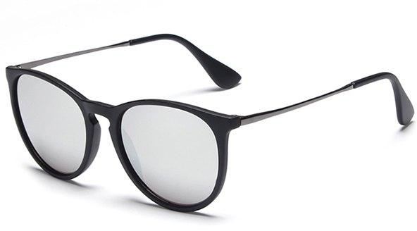 Chic Outdoor Travelling Anti UV Black Mirrored Oversized Sunglasses For Women
