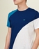 Hollister Blue & White Cotton Round Neck T-Shirt For Men