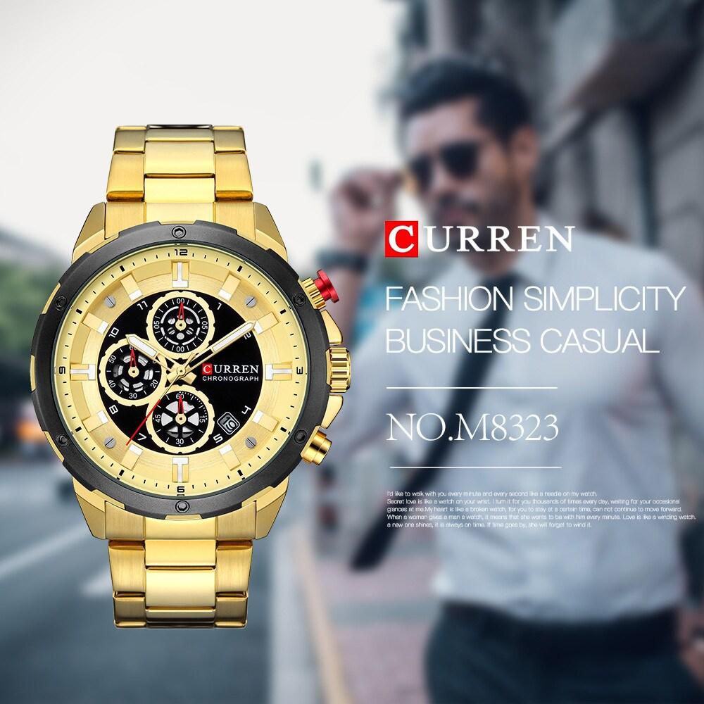 CURREN- Men Watch Business Multifuntional Waterproof Watches Quartz Watch