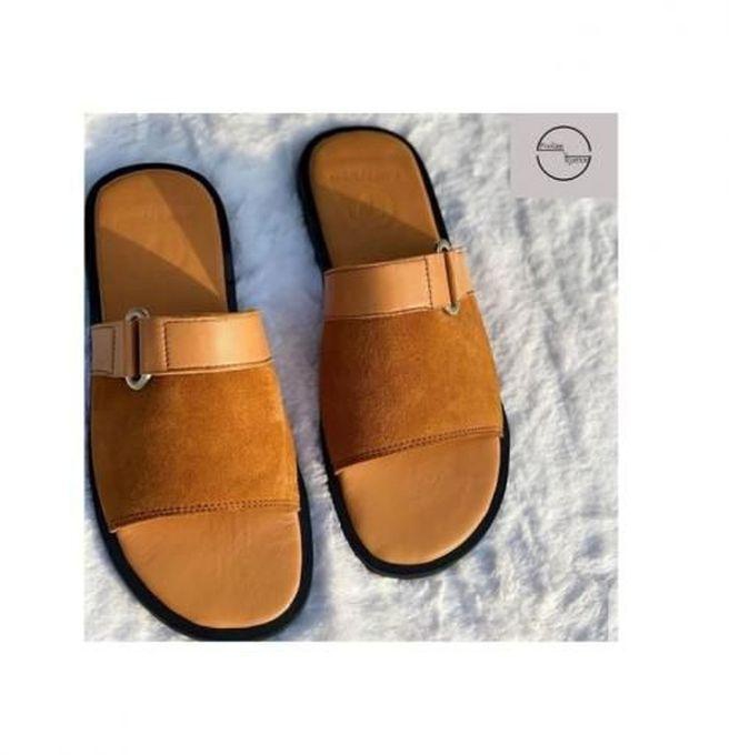 Men's Light Brown Slippers - Light Brown