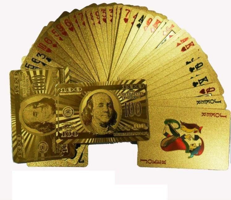 ورق لعب ‫(بلوت) مصنوع من رقائق الذهب الخالص
