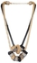 Fashion Double Necklace With Mix Silver/Gold/Black Décor