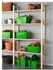 Green Color Storage Box, 3 Pcs Set, 28x38x20cm, Polypropylene Plastic - 602ik39584