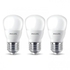 Philips LED Bulb E27, 4 Watt, 3000 Kelvin, 350 Lumen, 3 Pieces, Warm