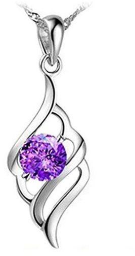Bluelans Blue Lans Rhinestone Pendant For Necklace (Purple)
