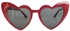 LIVLOLA Heart Shape Summer Sunglasses (Red)
