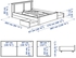 SONGESAND هيكل سرير+4 صناديق تخزين, بني/Lindbåden, ‎160x200 سم‏ - IKEA