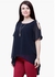 Faballey Curve Longline Tunic Top Navy 4XL