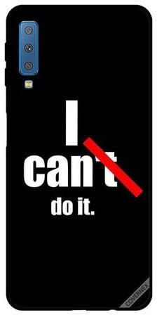 غطاء حماية واقٍ بطبعة عبارة "I Can Do It" لهاتف سامسونج جالاكسي A7 2018 متعدد الألوان