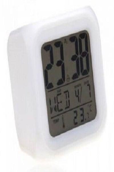 Color Change Digital Alarm Clock White