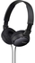 Sony MDR-ZX110AP On-Ear Headphones With Microphone (Black)