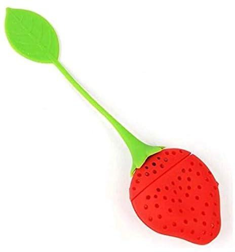 Generic Silicone strawberry design loose tea leaf strainer herbal spice infuser filter tools