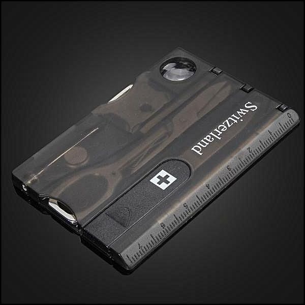 Switzerland Multifunctional Tool Business Card with LED Light Portable Pocket
