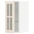 METOD Wall cabinet w shelves/glass door, white/Bodbyn grey, 30x60 cm - IKEA
