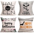 Set Of 4 Cotton Cushion Cover linen Happy Halloween 18x18inch