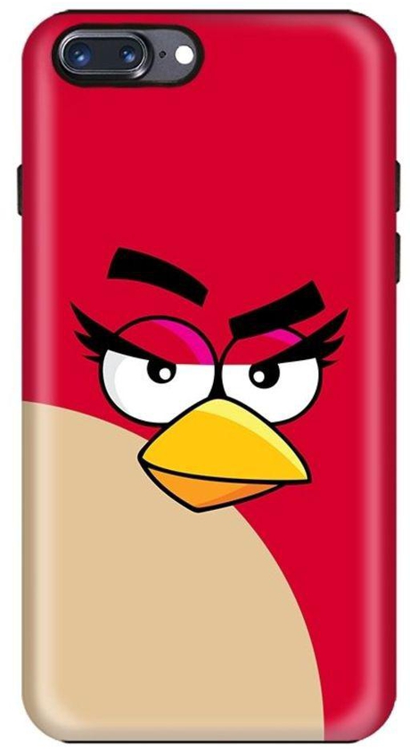 Dual Layer Tough Case Cover Matte Finish for iPhone 8 Plus/iPhone 7 Plus Girl Red Angry Birds