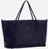 Variety Embossed Leather Handbag - Navy Blue