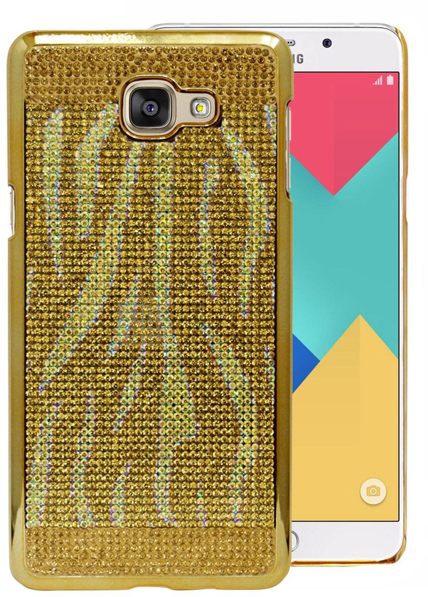Margoun Samsung Galaxy A9 2016 Sparkling Glitter Shining Hard Back Cover With Screen Protector Gold MG41