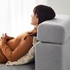 JÄTTEBO 4-seat mod sofa w chaise longue, Right with headrest/Tonerud grey - IKEA