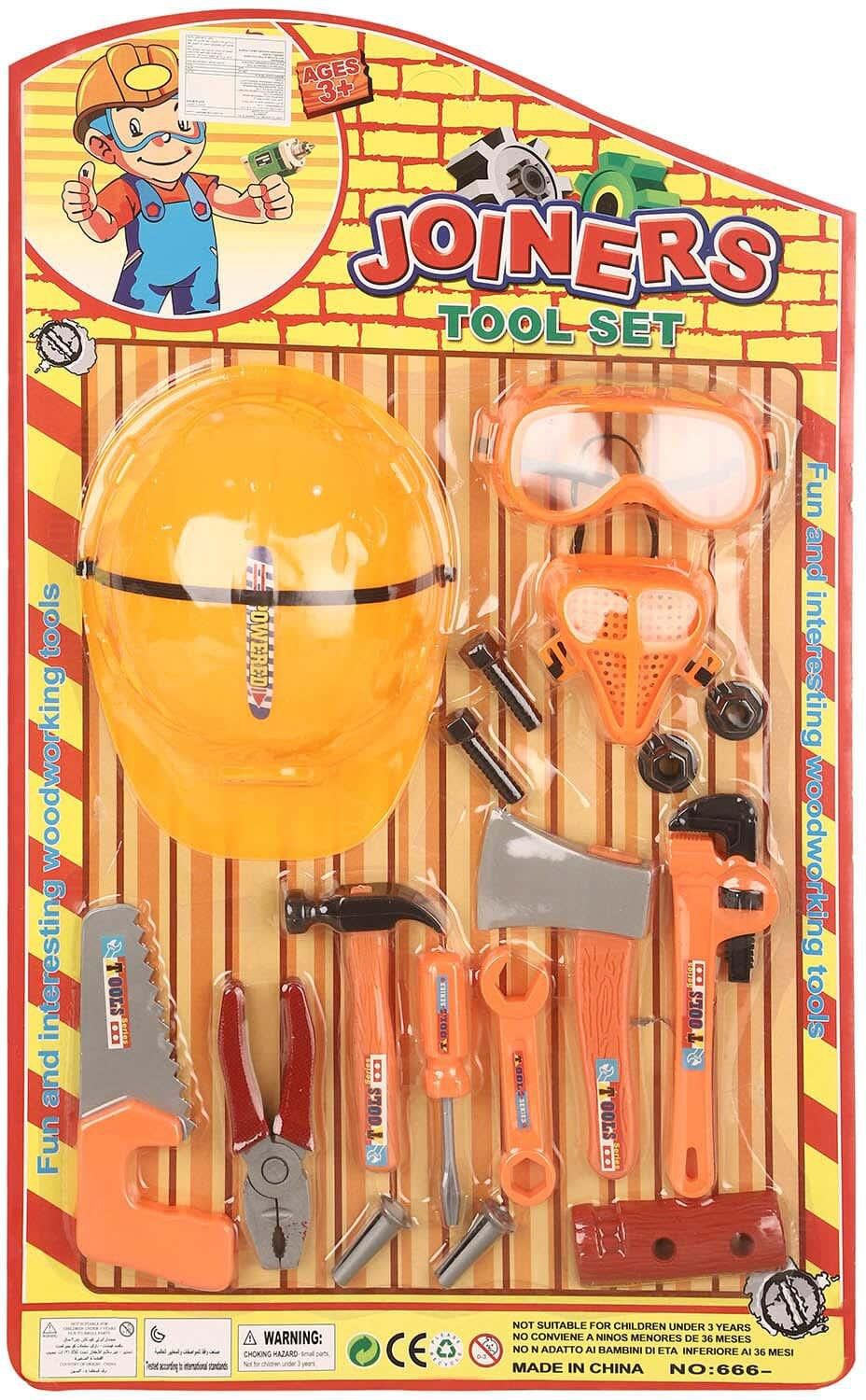 احصل على لعبة ادوات نجار بلاستيك، 17 قطعة - برتقالي مع أفضل العروض | رنين.كوم