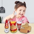 Fitto Fast Food pretend play set burger toys for kids, fries, chicken, ice cream, salad, cheese, vegetables, popcorn, cookies, apple pie, and drink fast food playset educational toys for girls