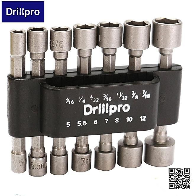 Generic Drillpro 14pcs 1/4 Inch Hex Shank Power Nut Driver Drill Bit Set SAE Metric Socket Wrench Screw