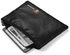 حقيبة نقود من الألياف الزجاجية مطلية بالسيليكون بتصميم حافظة مستندات مضادة للحريق أسود