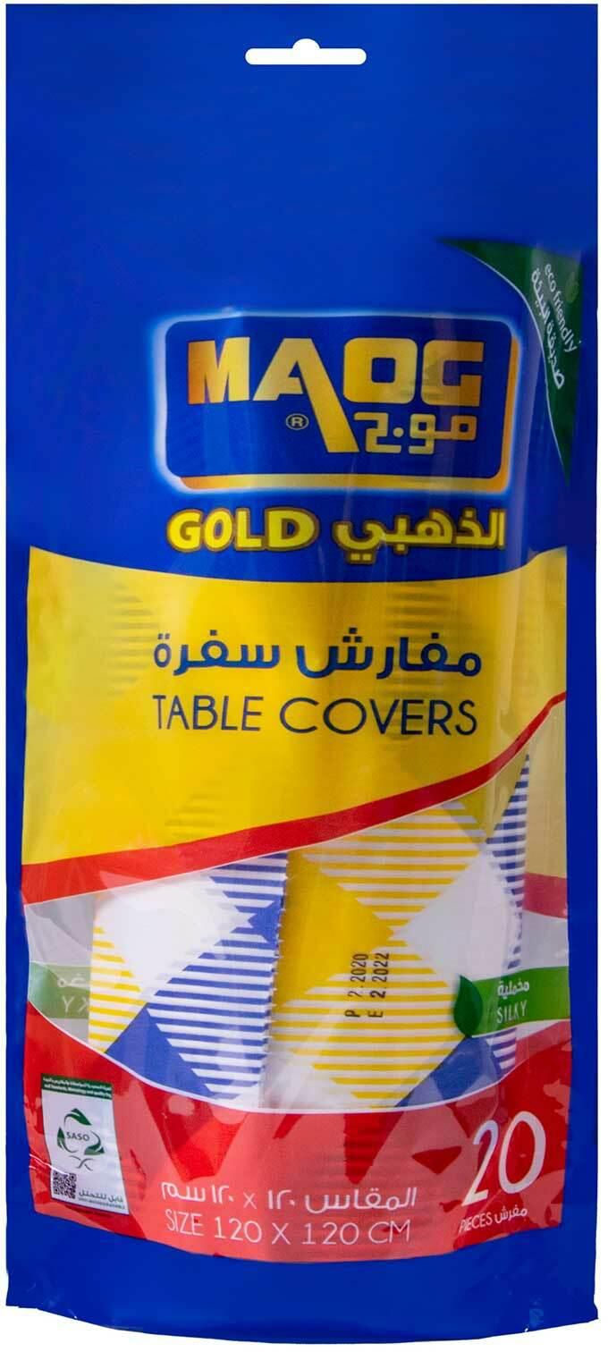 Maog table cover silky 20 pieces 120 &times; 120 cm 