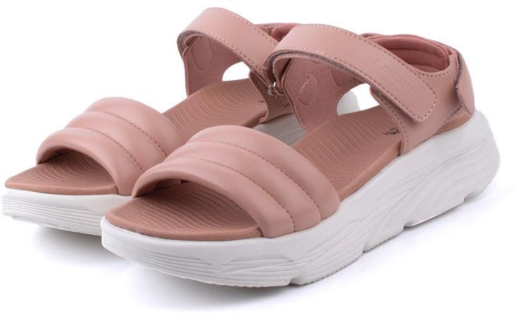 LARRIE Ladies Comfort Velcro Strap Sandals - 4 Sizes (Pink)