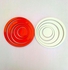 10pcs 3D Studio Wooden Circle Wall Stickers Red And White