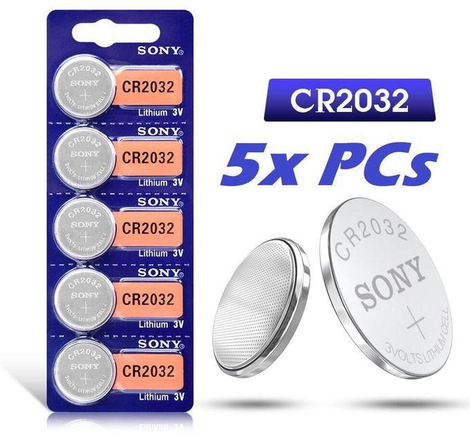 Sony Cr2032 Cell 3V Lithium Battery 5pcs Cr 2032 Cmos batteries car alarm key toy