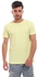 Izor Basic Cotton Solid T-Shirt - Lemon
