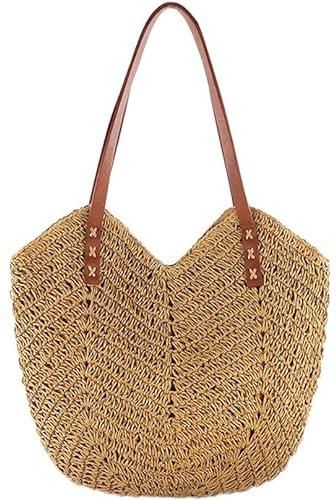 Straw Purse Beach Purse Wicker Bag for Women Beach Straw Bag Rattan Bag Basket Purse Pearl Straw Tote Bamboo Purse Wicker