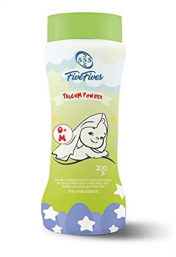Five Fives Super Talcum Powder with Musk Fragrance, Green - 200 gm