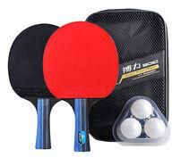 Generic 5-Piece Table Tennis Racket And Ball Set With Storage Pouch