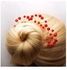 3-Piece Bridal Hair Pins Red/Gold