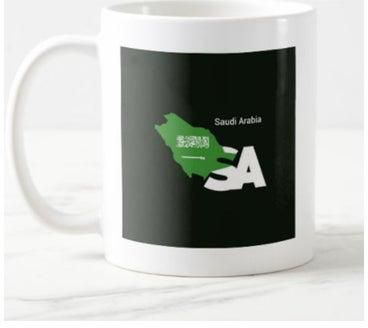 Kindom Of Saudi Arabia Design Printed Mug White