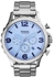 Fossil Nate Chronograph Crystal Blue Stainless Steel Watch for Men