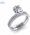 Women Fashion Ring New  Large Oval Zircon Platinum Plated Ring Lady Dress Watch Accessories Jewelry