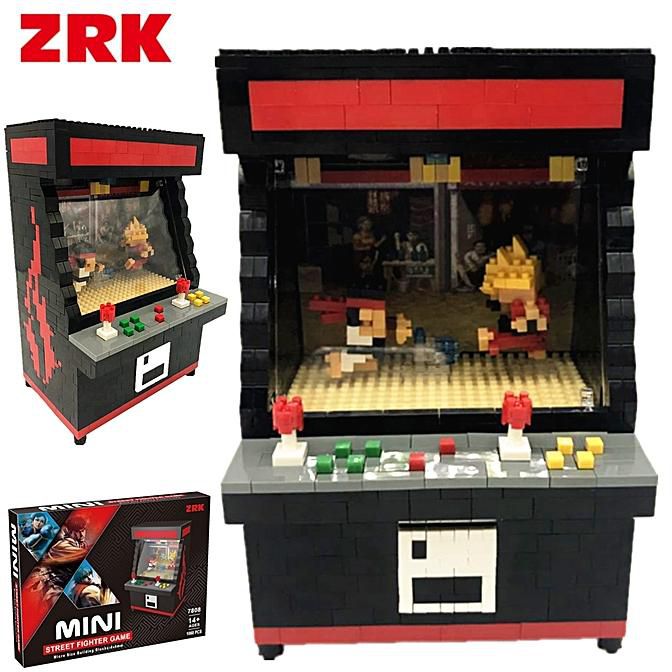 ZRK Arcade Street Fighter Game Machine DIY Diamond Mini Building Nano Blocks Toy 