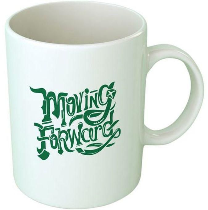 Moving Forward Ceramic Mug - White/Green