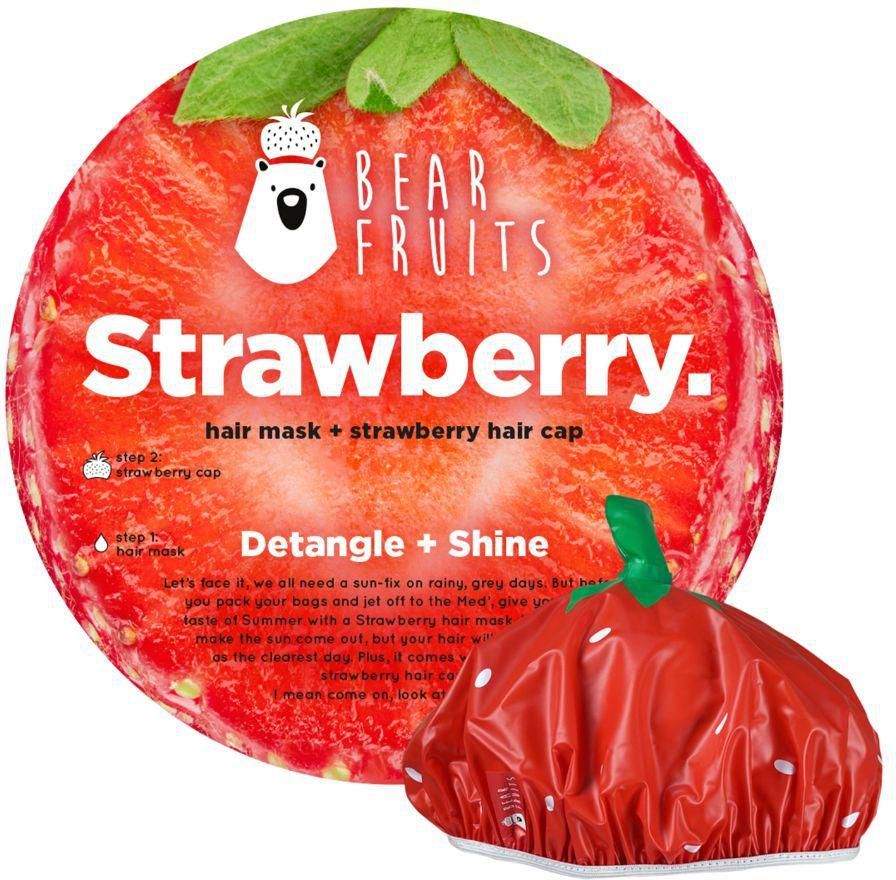 Bear Fruits, Strawberry Detangle & Shine, Hair Mask & Cap - 20 Ml