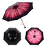 Daisy Pattern Three Folding Manual Anti-UV Sun Rain Umbrella Red