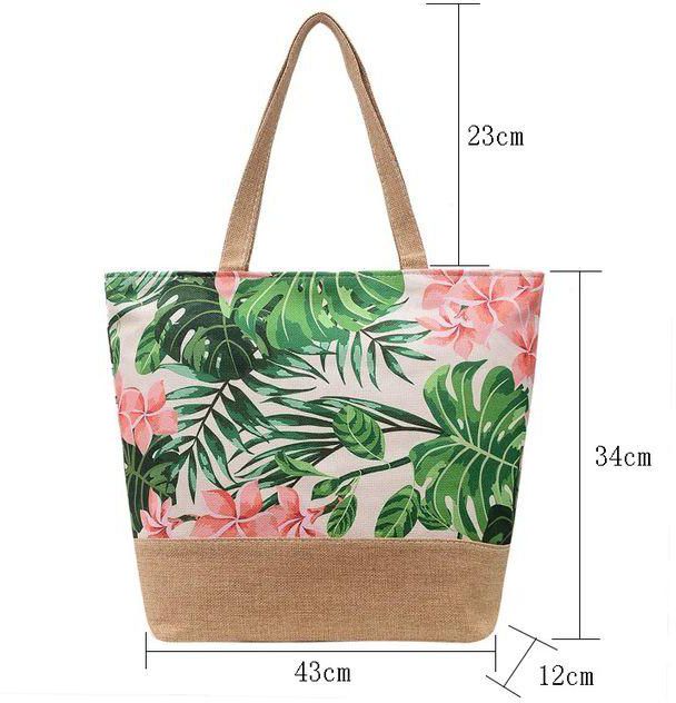 Crucio Eco-Friendly Folding Big Size Women Tote Handbag Ladies Casual Flower Printing Canvas Graffiti Shoulder Linen Bag Canvas beach bag